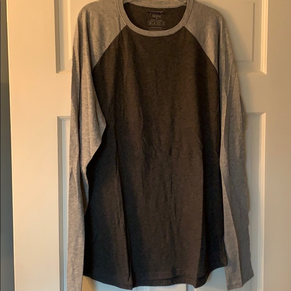 Vince medium 2-tone grey, large long sleeve tshirt